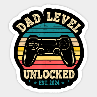 Dad Level Unlocked Est. 2024 Sticker